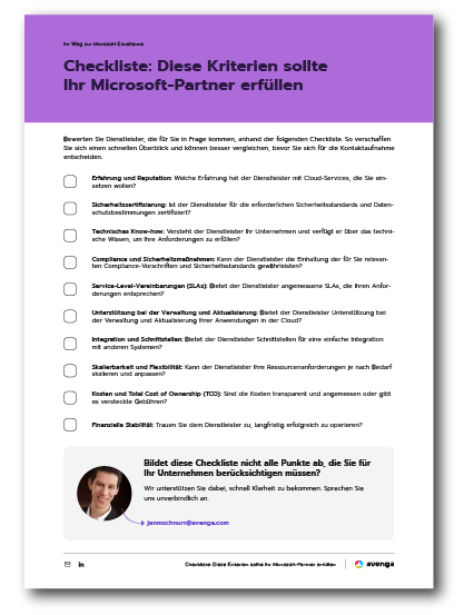 Avenga_Checkliste_Dienstleister_Mockup